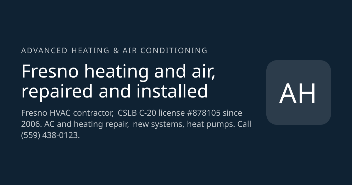 Advanced Heating & Air Conditioning website