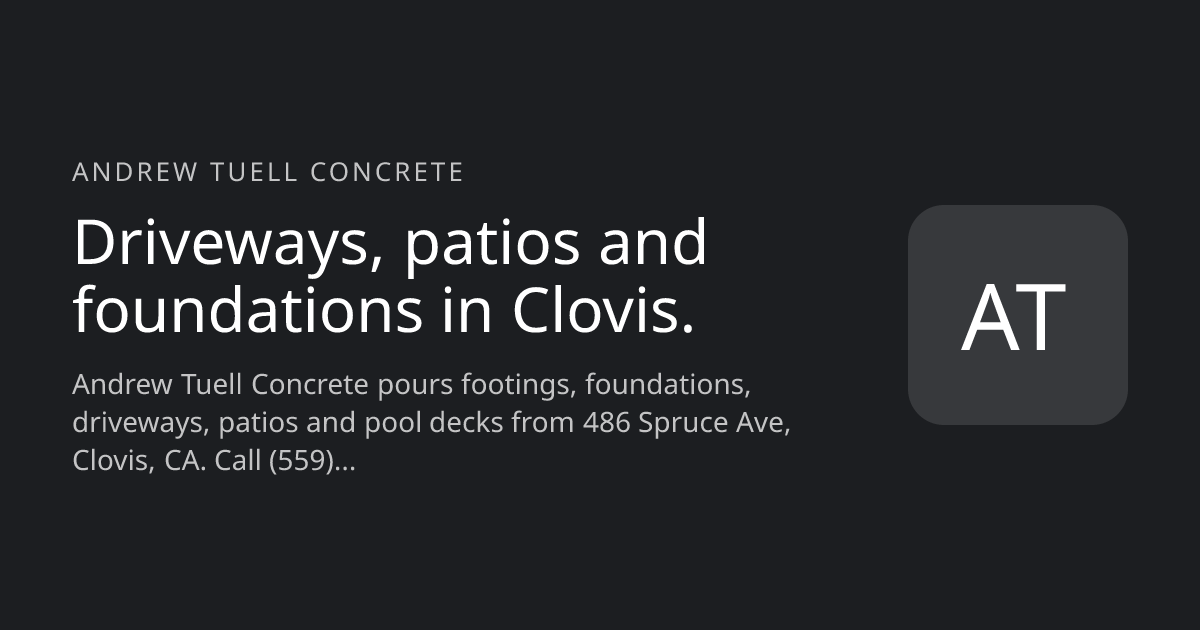 Andrew Tuell Concrete website