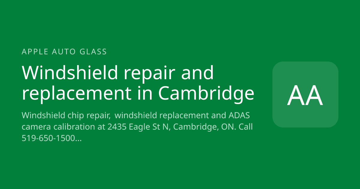 Apple Auto Glass website