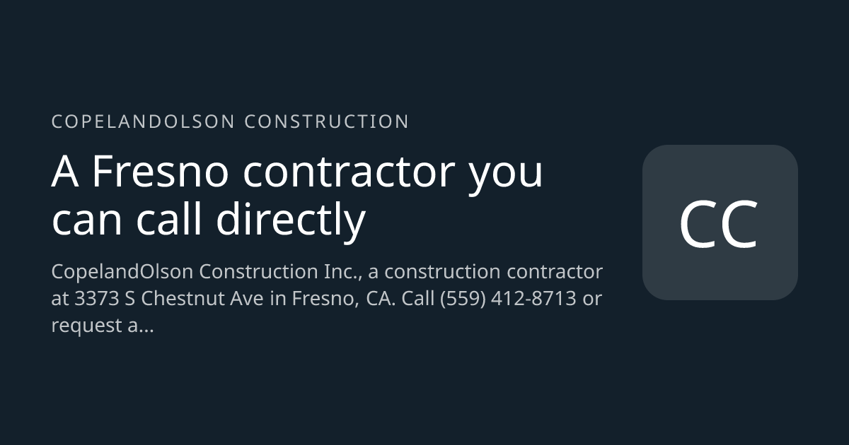 Copelandolson Construction website