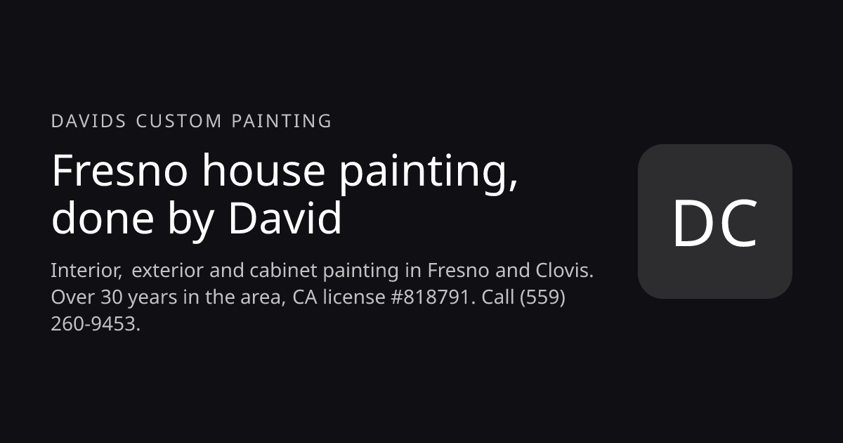 Davids Custom Painting website