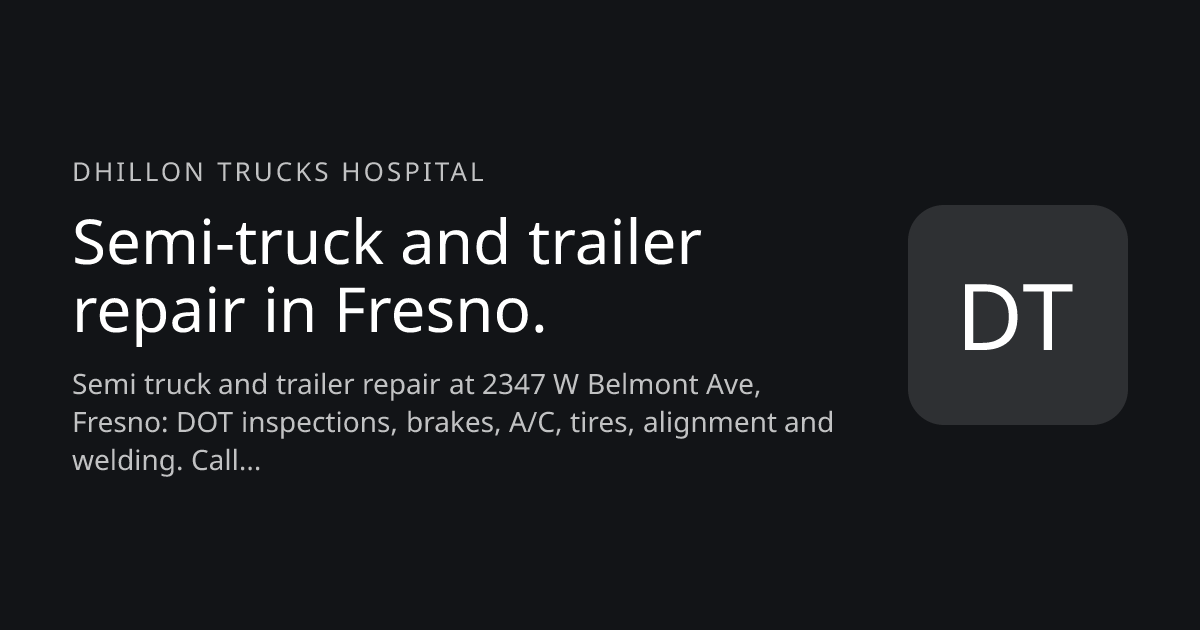 Dhillon Trucks Hospital website