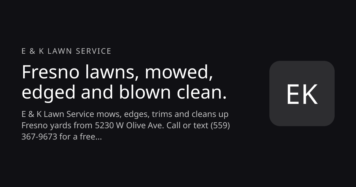 E & K Lawn Service website