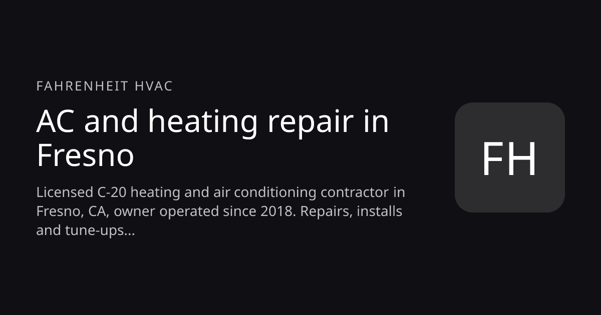 Fahrenheit HVAC website