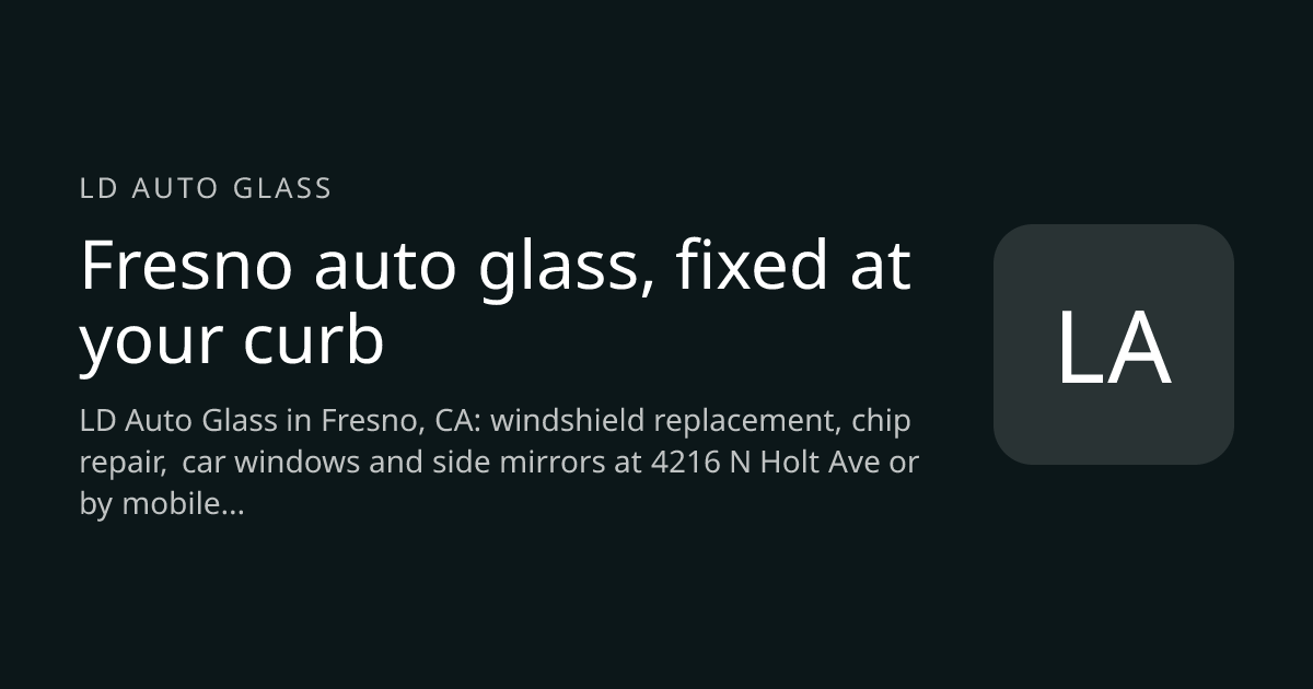 LD Auto Glass website