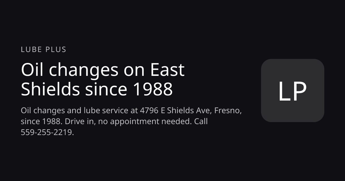 Lube Plus website