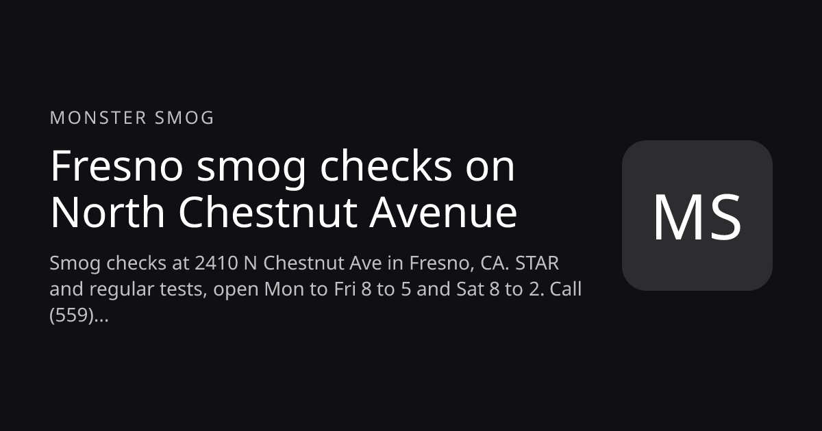 Monster Smog website