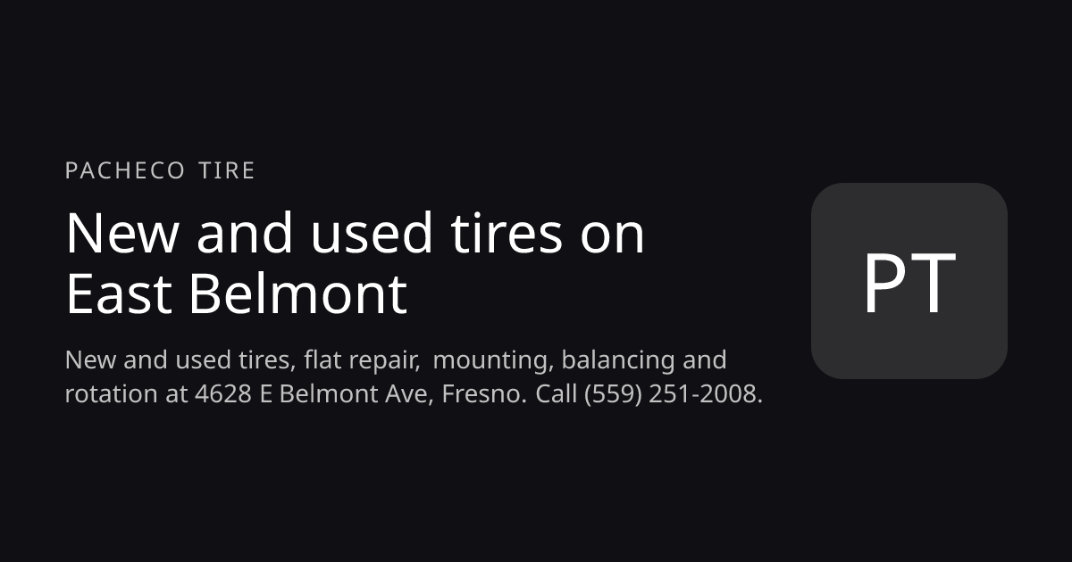 Pacheco Tire website
