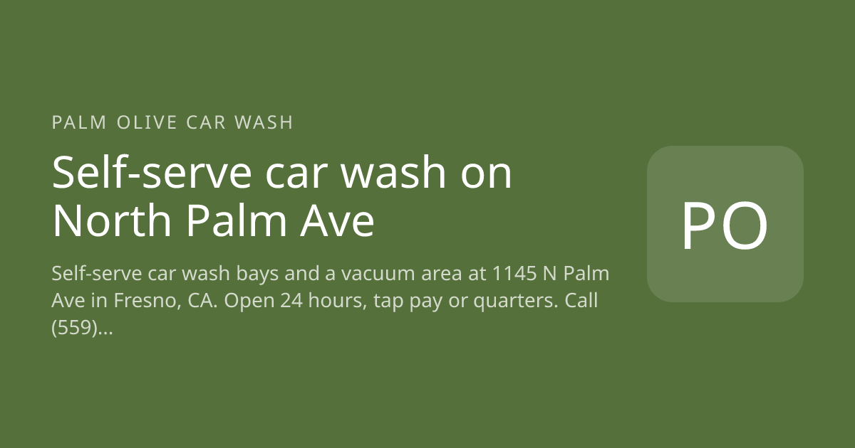 Palm Olive Car Wash website