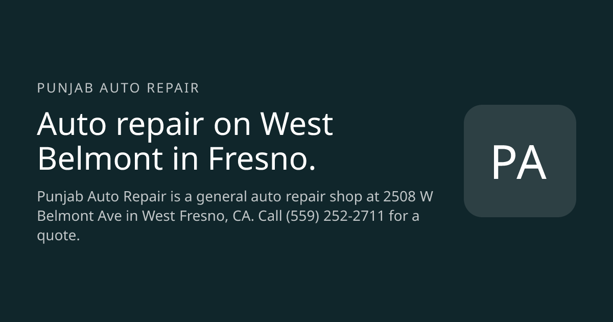 Punjab Auto Repair website