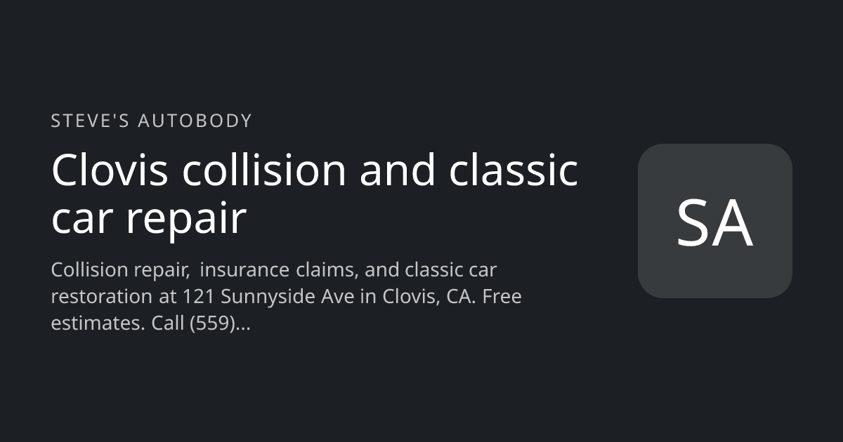 Steve's Autobody website