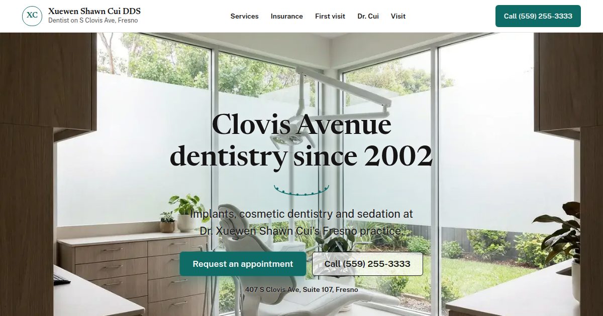 Xuewen Shawn Cui DDS website